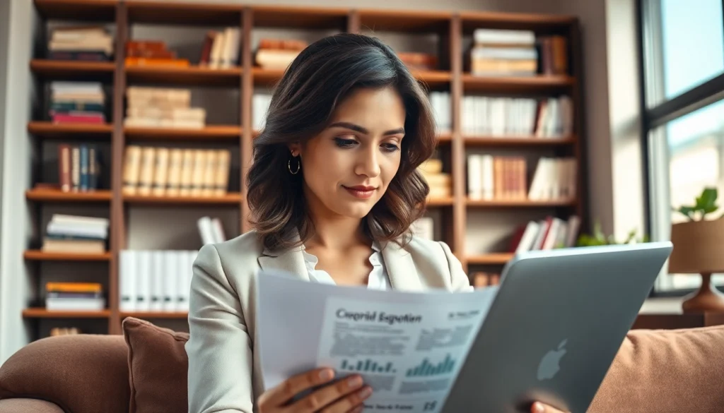 신용카드 현금화 전문가가 사무실에서 재정 리큐리티 솔루션을 보여주는 모습