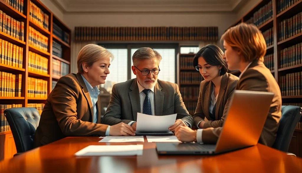 Engaged Plantation, Boca Raton & Aventura Probate Lawyer consulting clients in an elegant office.