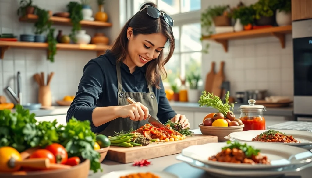 Bereite kreative Rezepte auf https://foodies-magazin.de mit frischen Zutaten zu.