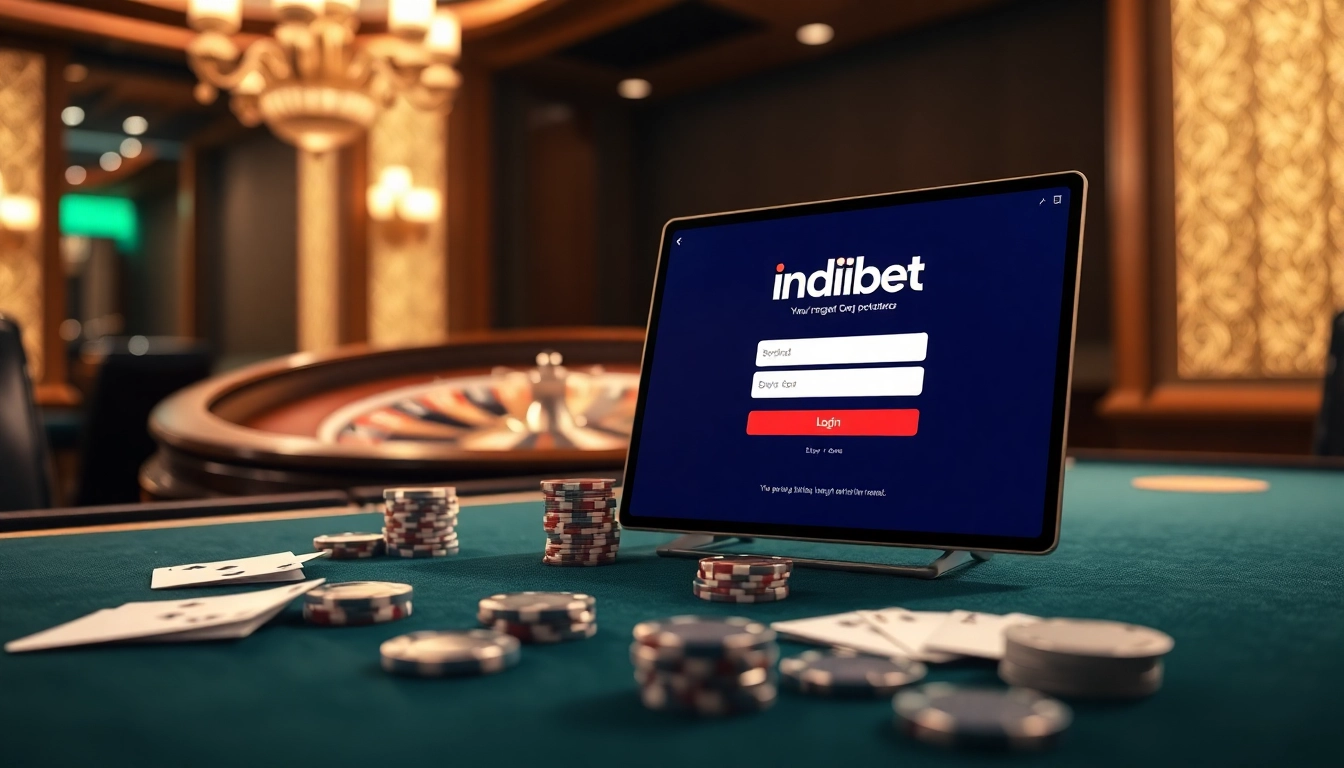 Access your Indibet login on a sleek, modern gambling interface for thrilling betting experiences.