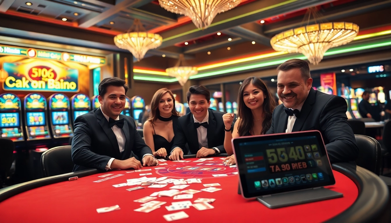 Experience the thrill of gambling at nhà cái sv66, featuring luxury gaming tables and vibrant slot machines.