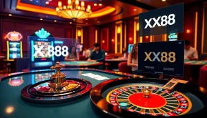 Players enjoying table games at XX88 casino showcasing excitement and vibrant atmosphere.