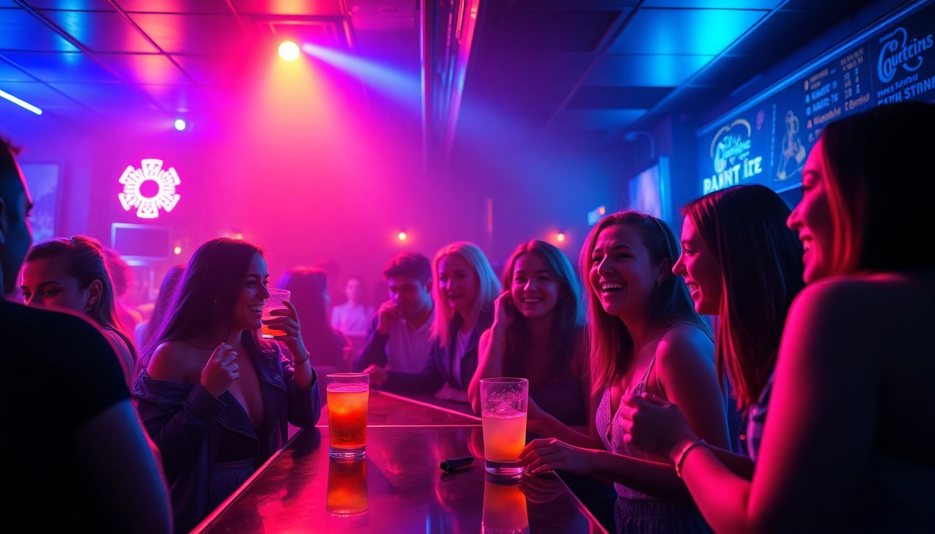 Club21ids high-quality fake IDs showcased in a lively nightlife setting.