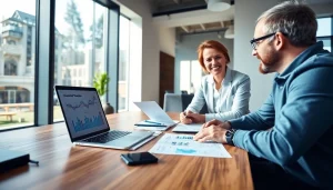 SMSF accountant providing personalized investment strategy advice in a professional office setting.