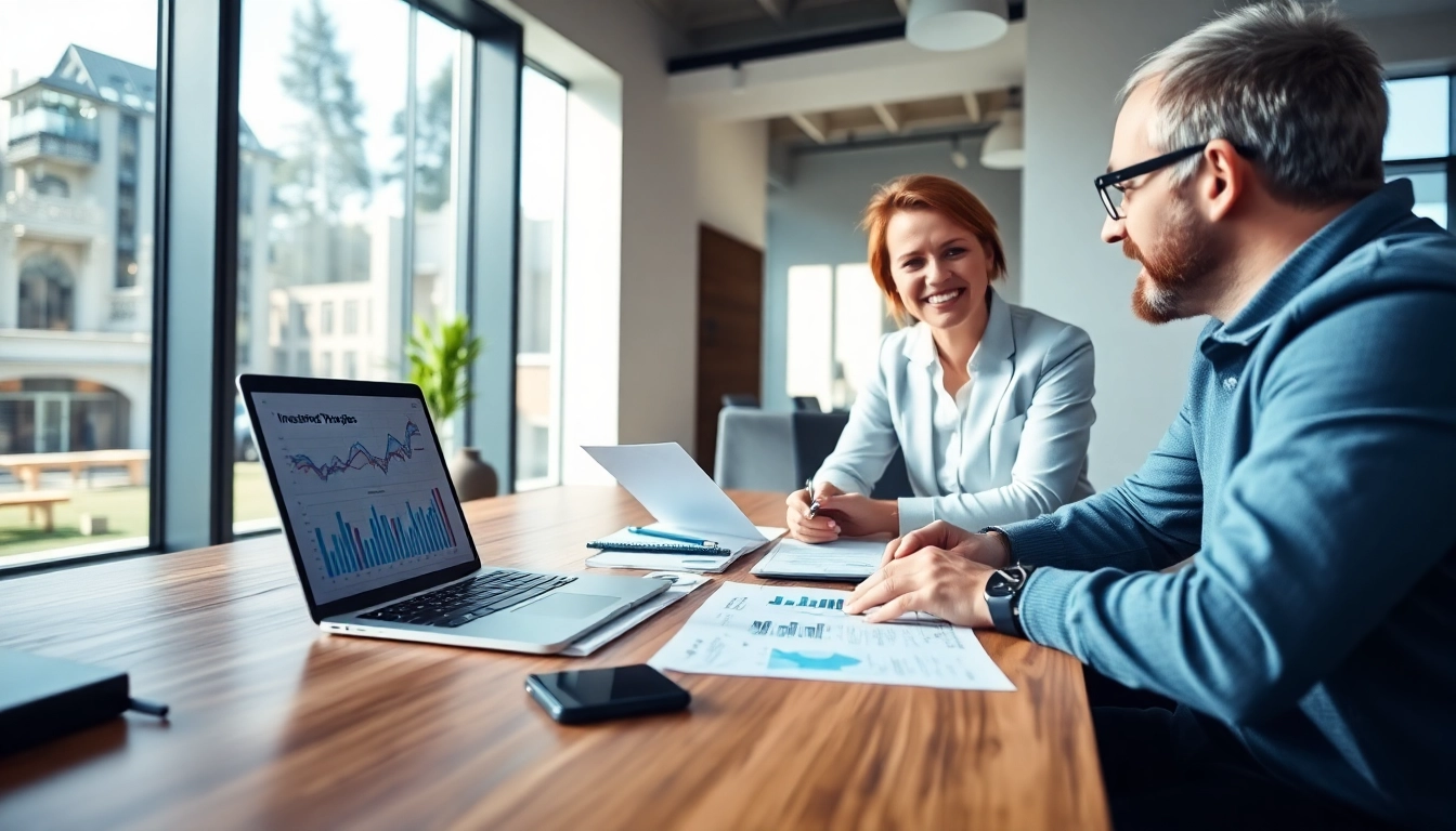 SMSF accountant providing personalized investment strategy advice in a professional office setting.