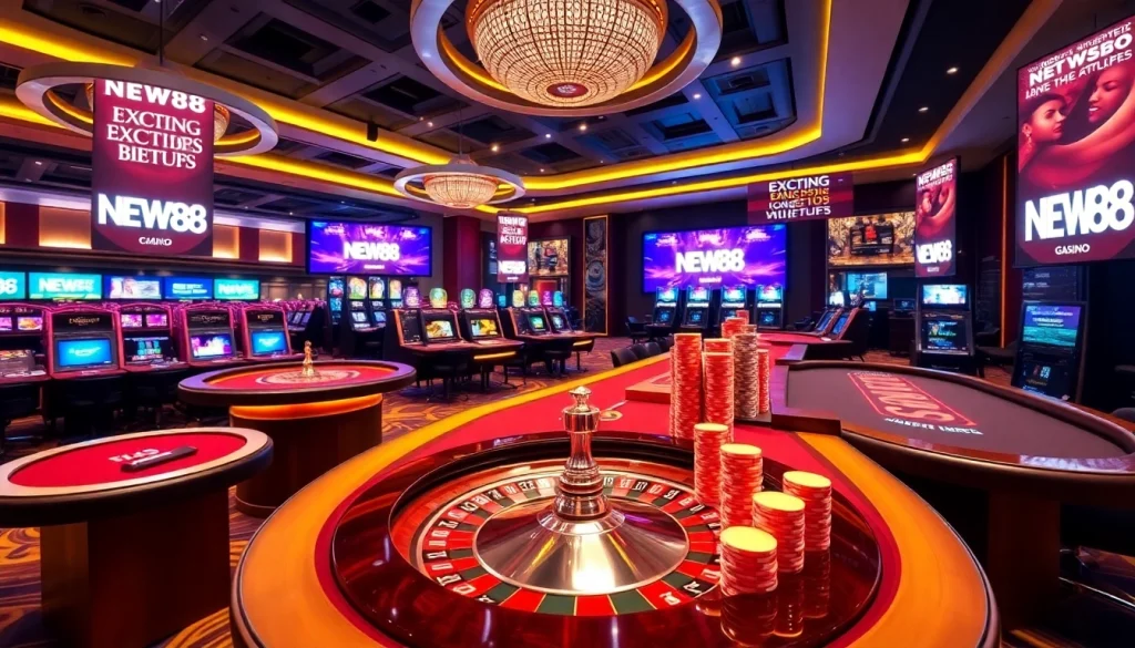 Experience luxury gaming at trang chủ new88 with exciting casino tables and vibrant visuals.