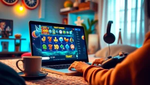 Kode4d engaging online gaming scene with vibrant slot games and cozy ambiance.