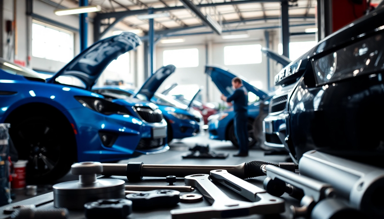 Locate trusted auto repair near me with experienced mechanics in a bright garage.