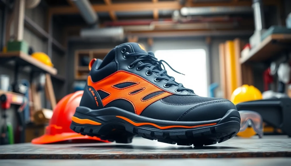 Showcasing Safety Jogger safety shoes Kenya highlighting durability and safety features in an industrial setting