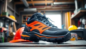 Showcasing Safety Jogger safety shoes Kenya highlighting durability and safety features in an industrial setting