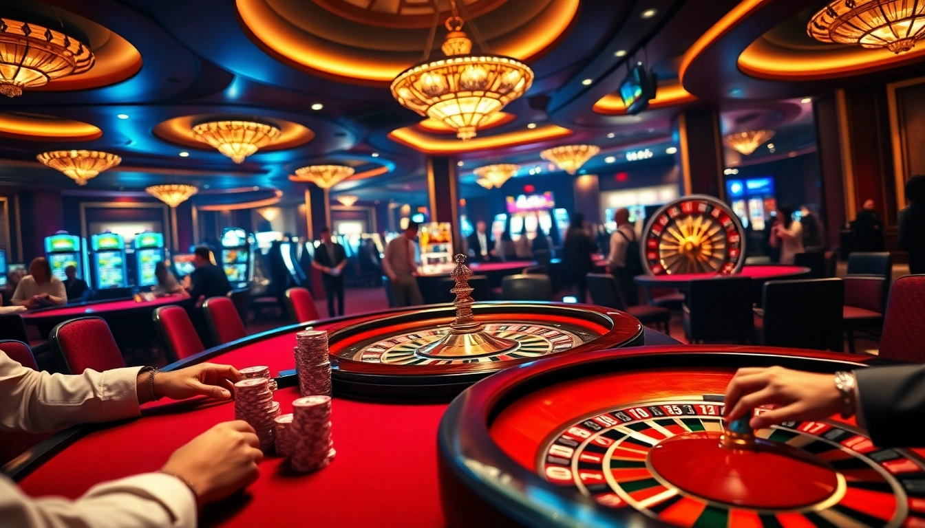 Engaging scene showcasing players enjoying the uu88 bet experience at a professional casino table with vibrant poker chips and cards.