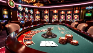 Experience the excitement of go8 gaming with luxury roulette and vibrant slot machines.