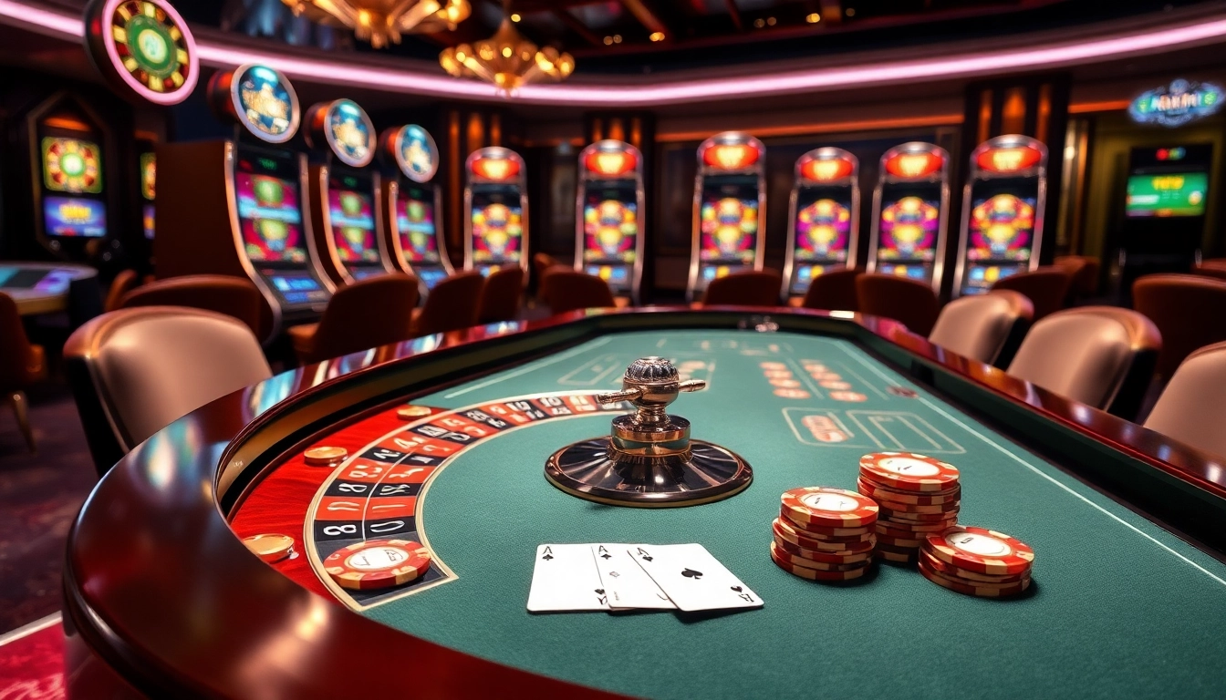Experience the excitement of go8 gaming with luxury roulette and vibrant slot machines.
