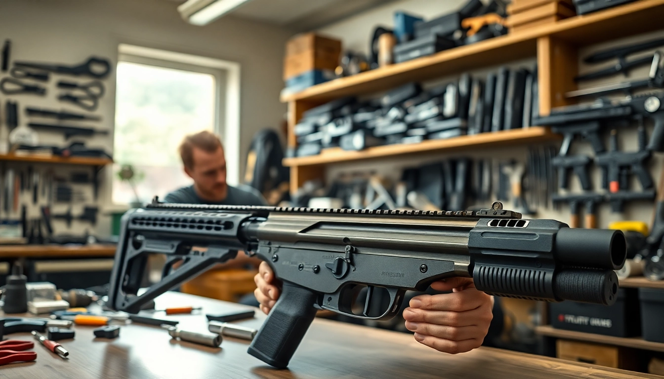 Assembling the p80 pf940v2 frame kit in a workshop with tools.