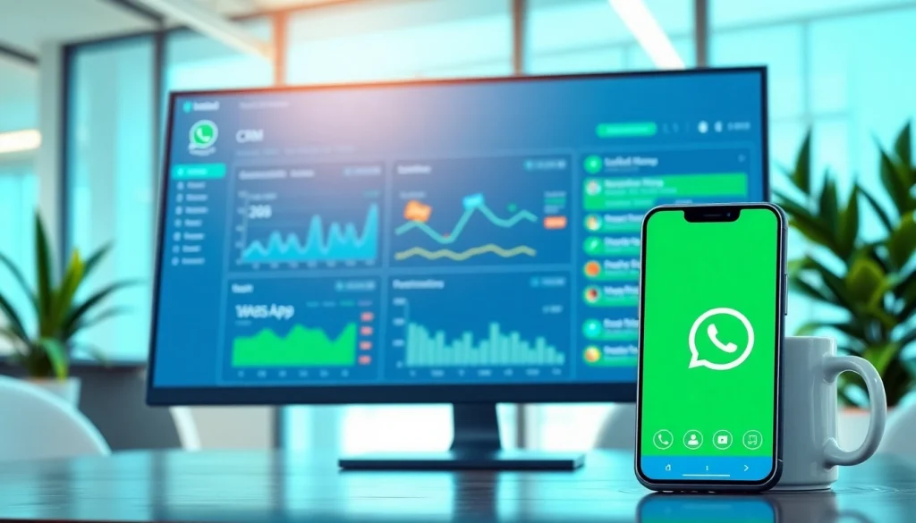 Understanding What is a CRM for WhatsApp through a visual of an integrated dashboard and customer interaction.