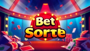 Aposte com a BetdaSorte em um cassino vibrante com fichas e cartas chamativas.