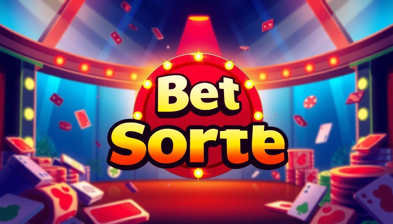 Aposte com a BetdaSorte em um cassino vibrante com fichas e cartas chamativas.