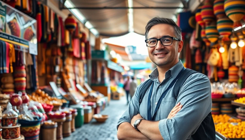 Engaging local market scene in professional travel advice setting at https://glownexis.com highlighting vibrant local culture.