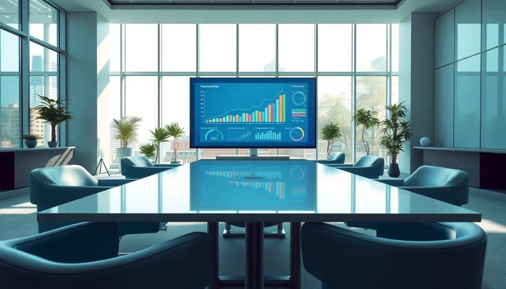 Greinaður skýring á https://transparency.is með gagnaskírslum í fallegu skrifstofurými.