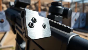 Showcase the super safety trigger enhancing AR-15 performance with detailed craftsmanship.