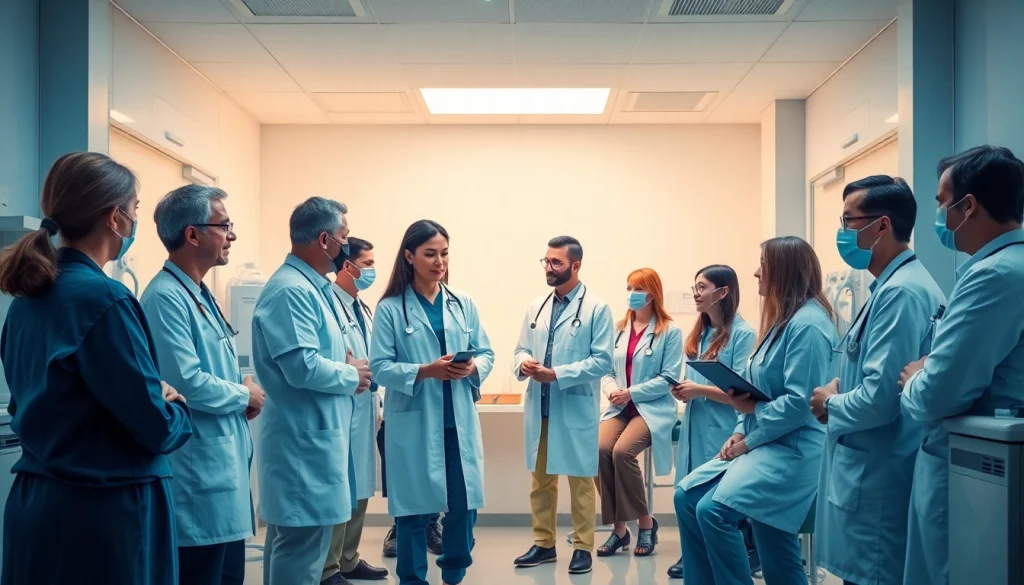 Consultation scene illustrating doctors interacting with patients, inspired by https://tweestedenziekenhuis.nl.