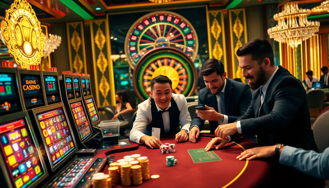 Experience the excitement of gaming at https://xx88casino.com with dealers and vibrant casino tables.