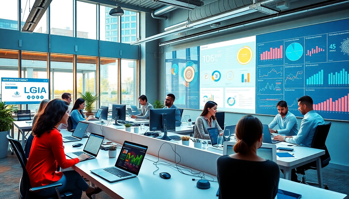 Scotia Connect: Professionals collaborating in a modern office managing IT services.