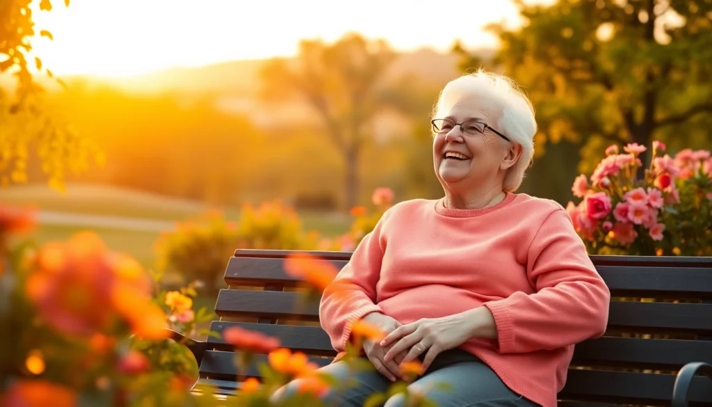 Engage with https://frontidas.com featuring a joyful elderly couple in a serene retirement setting.