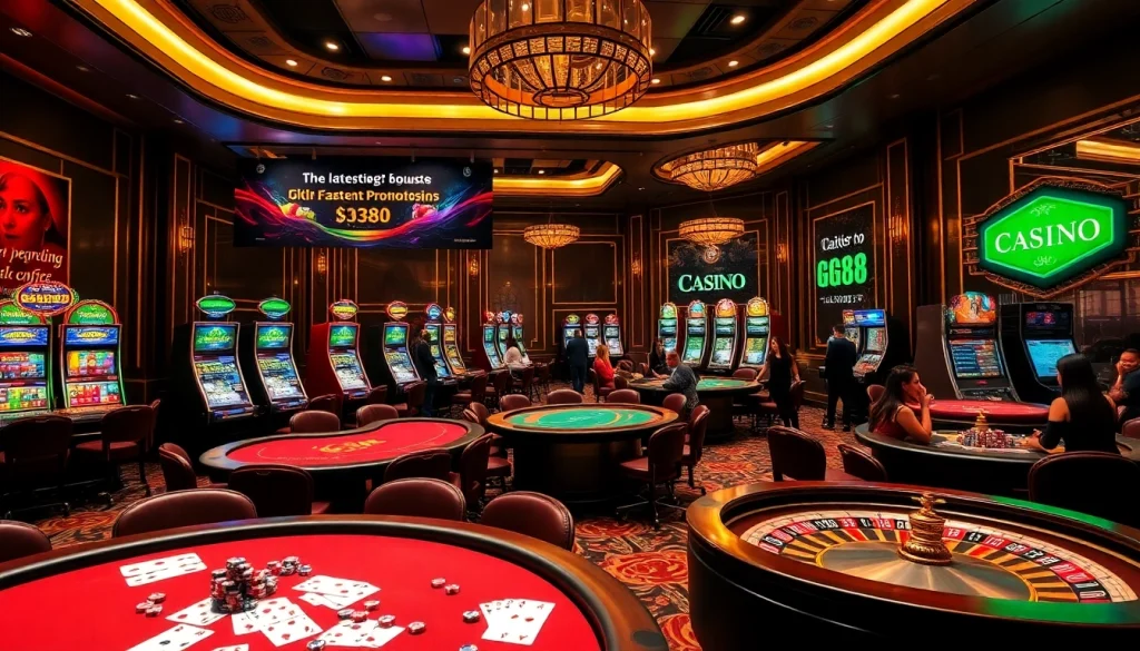 A player enjoying a winning moment at the GG88biz online casino, surrounded by vibrant slot machines and live game tables.