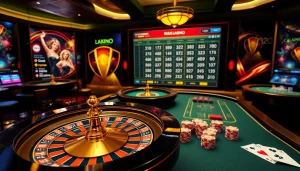 Experience the thrill of uu88 with a vibrant casino scene featuring poker chips and a roulette wheel.