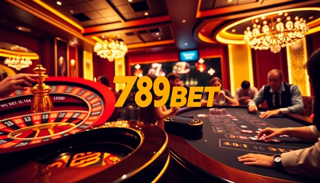 Players enjoying casino games at 789BET, showcasing excitement and winning strategies.