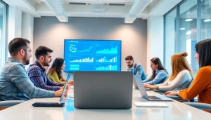 Engaging team discussing strategies at https://152.42.170.247, highlighting collaboration.