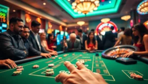 Players enjoying high-stakes excitement at the Go99 casino, showcasing thrilling gambling action.