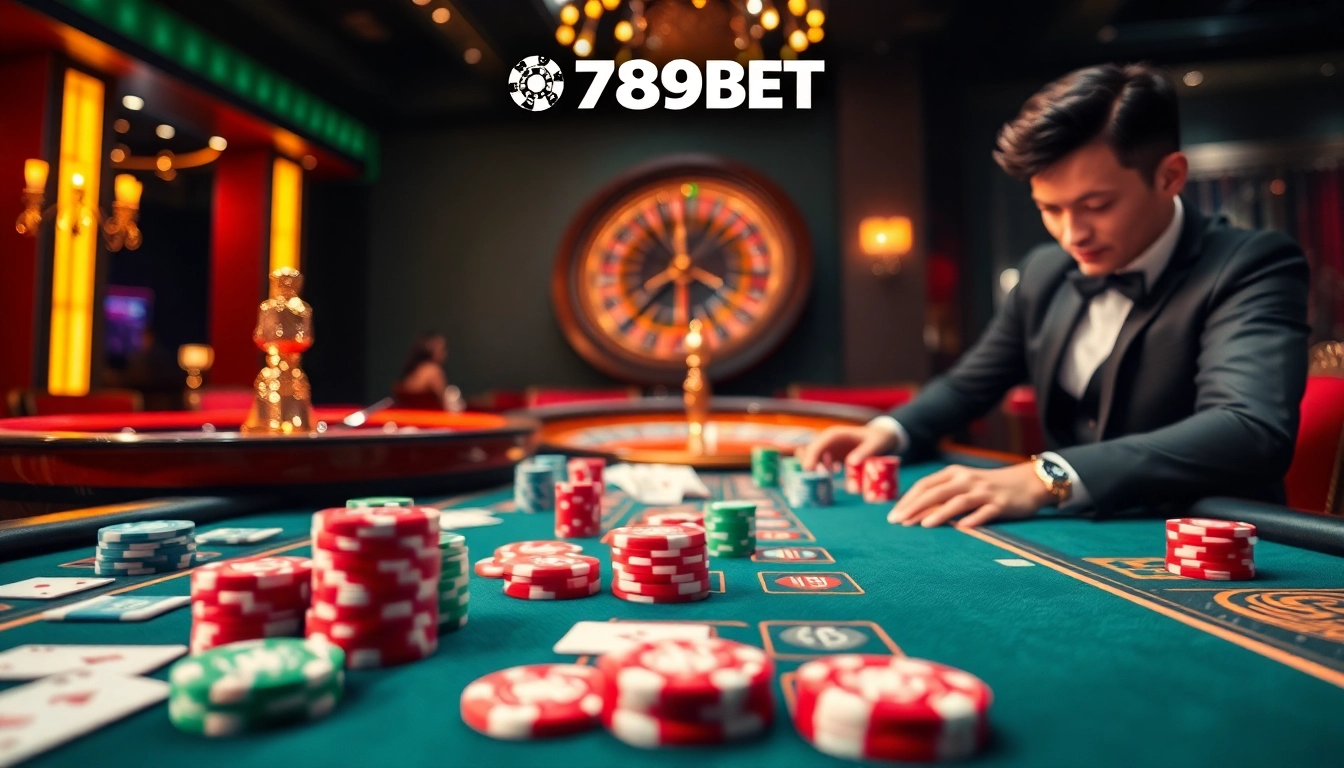 Experience the excitement at 789BET with professional dealers and vibrant casino games.