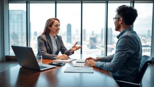 신용카드 현금화 전략을 논의하는 재정 상담사의 상담 세션