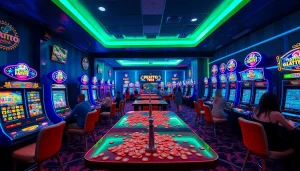 Menampilkan pengalaman seru petani toto dalam lingkungan permainan yang ramai.