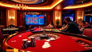 Experience the thrill of gambling at MM88, featuring an exciting roulette table and poker action.