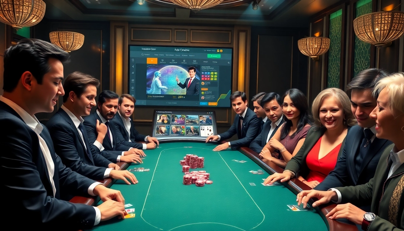 Engage in high-stakes poker at the luxurious table inspired by https://juliealexanderart.com/section/ with vibrant chips and cards.