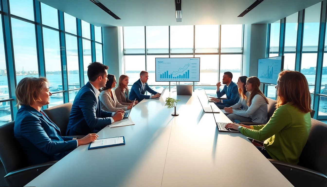 Engaged professionals discuss at a conference room; learn more at https://oresundbusinessmeeting.se.