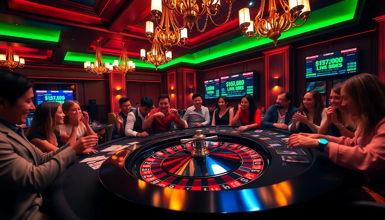 Betsson casino with vibrant poker chips and a spinning roulette wheel in a luxurious setting.