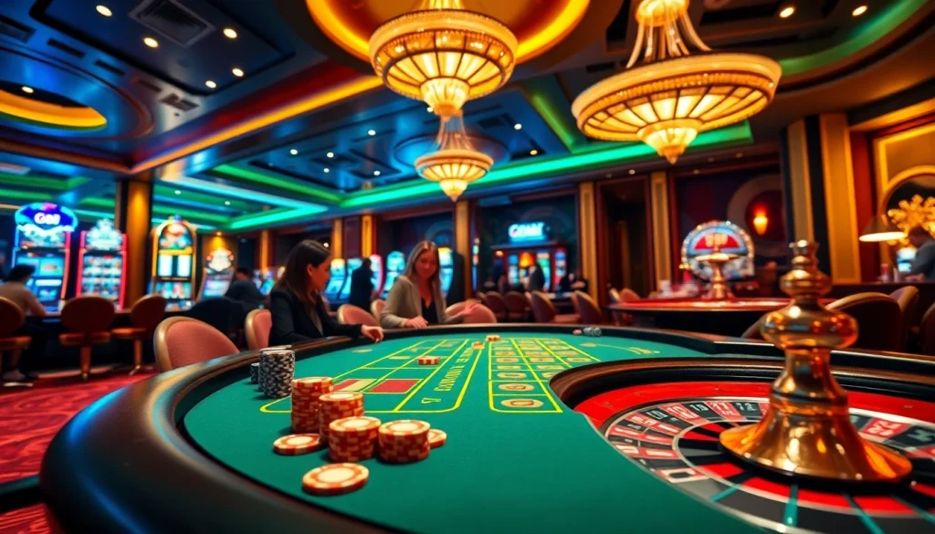 Players savor thrilling bets at GO 88 casino table amid luxurious decor and vibrant gaming atmosphere.