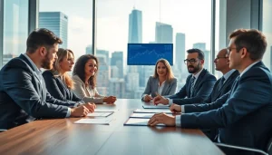 Showcasing real estate agents collaborating effectively in a modern office setting