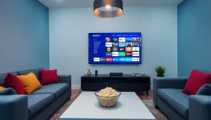 Experience seamless streaming with https://bosstv.ca in a cozy living room setup.