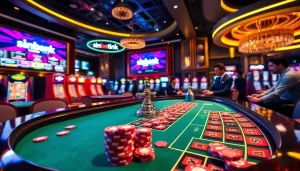 Exciting gameplay at sinbet.ink with vibrant casino tables and professional dealers.