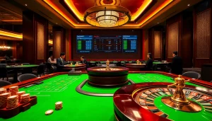 Bongdalu showcases thrilling casino action with live betting scores and elegant gambling setups.
