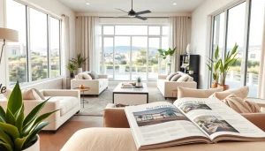 Highlighting a real estate agent in a stylish home to illustrate Real Estate opportunities.