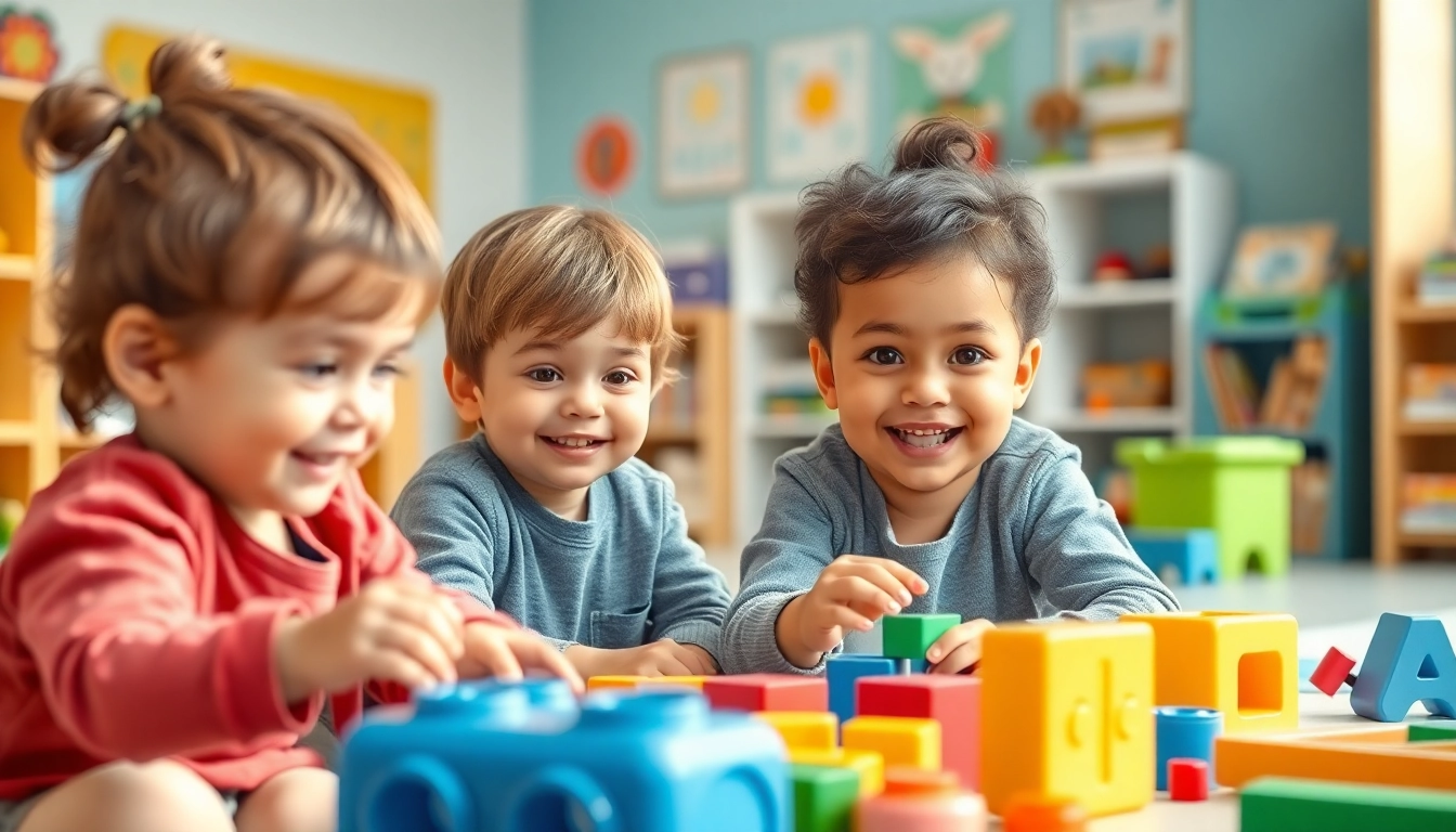 Engaged children learning in a safe environment at https://juniorsjunction.com with toys and educational materials.