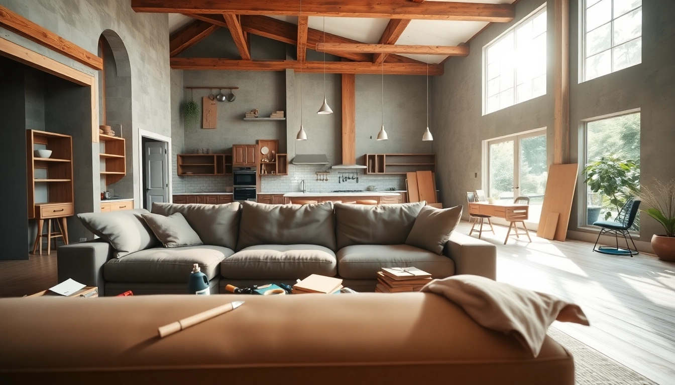 Transforming a home renovation space with modern design elements and bright natural light