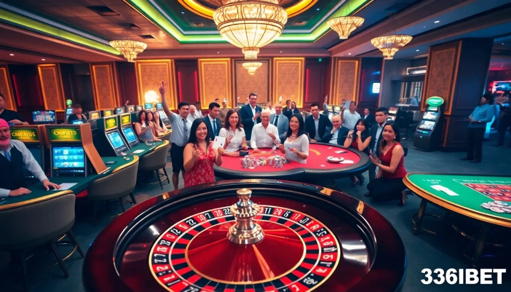 Experience the vibrant excitement of 368BET with dynamic casino gaming visuals.