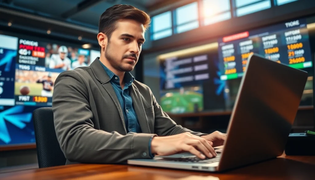 Engaging scene of a journalist at work, capturing the essence of https://thesportstribune.in's sports coverage.